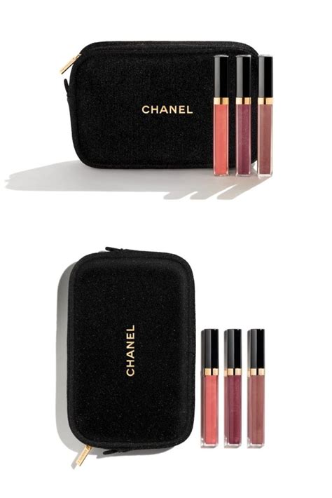 Chanel lipstick set with bag